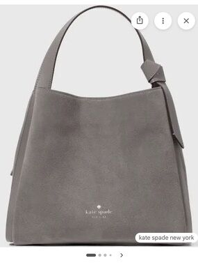 Kate Spade Grey Suede Bucket Bag NWT
